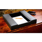 Gray Leather Conference Room Organizer